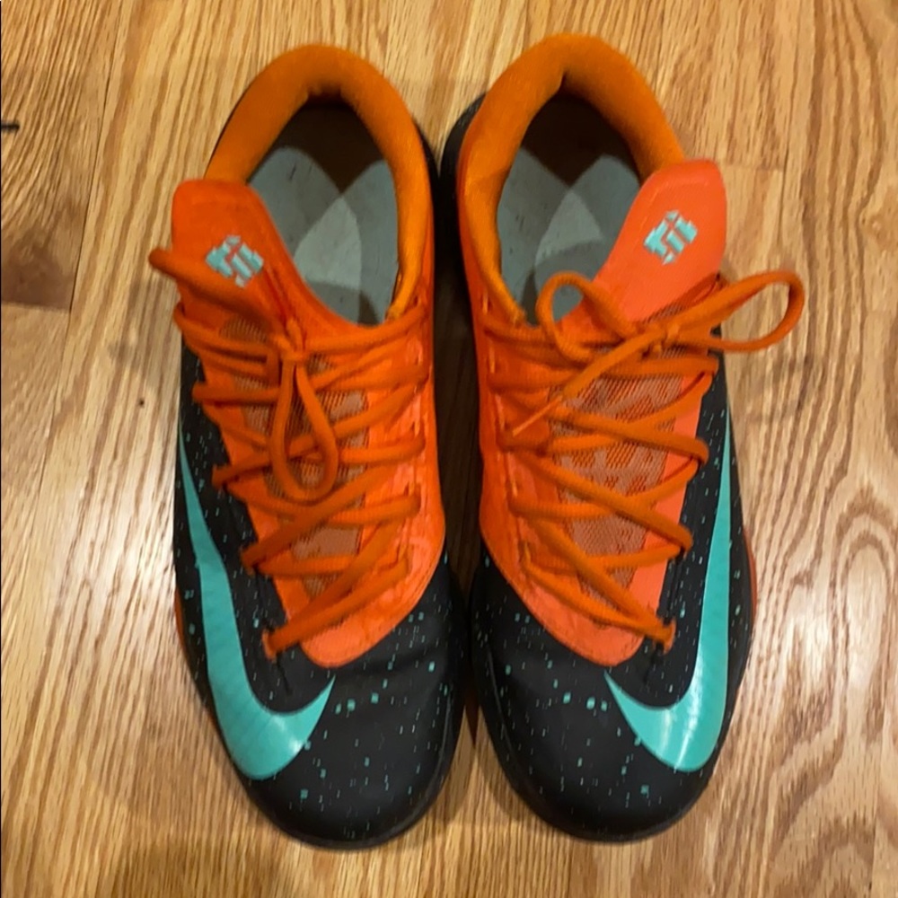 Nike KD 6 Texas Black/Green Glow-Urban Orange